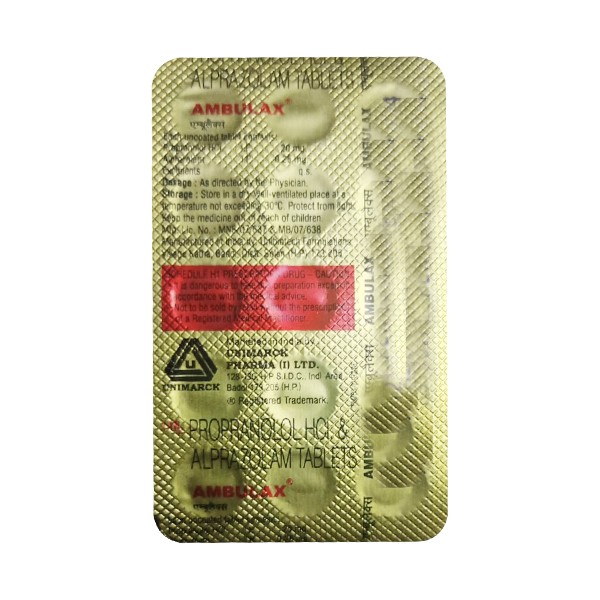 ALPRAX 0.25MG TABS 15 S