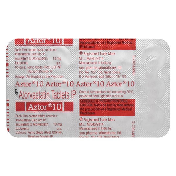 AZTOR 10MG TABS 15`S