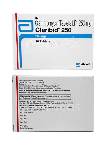 CLARIBID 250MG TABS 10`S