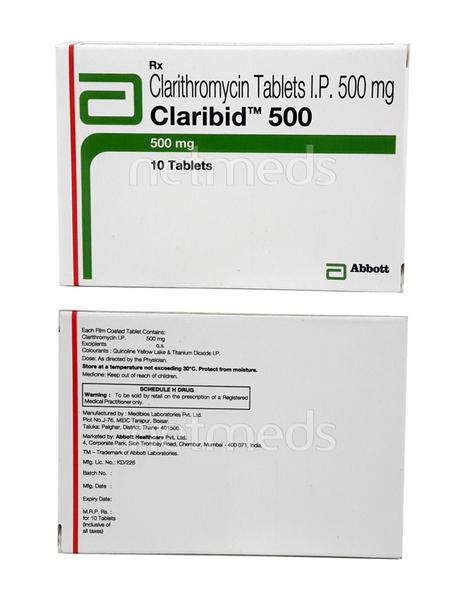 CLARIBID 500MG TABS 10`S