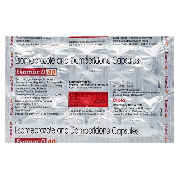 ESOMAC D 40MG 10S