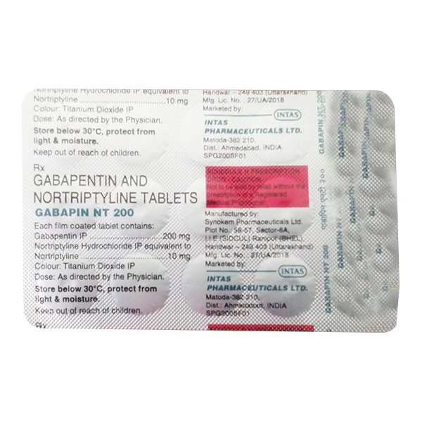 GABAPIN NT 200 TABLETS 15`S 15'S