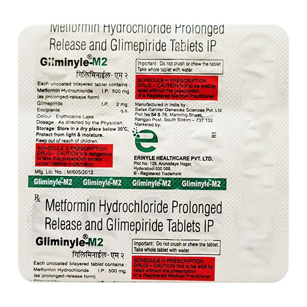 GLIMINYLE M2MG TAB 15 S