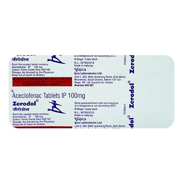 ZERODOL 100-MG TAB 10'S