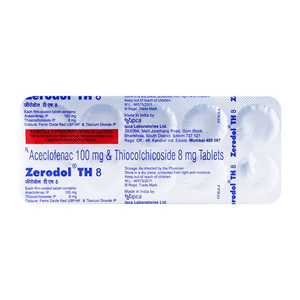 ZERODOL TH  8 TABLETS 10